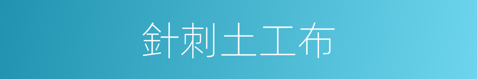 針刺土工布的同義詞
