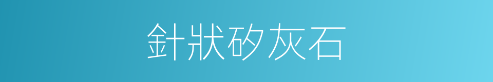 針狀矽灰石的同義詞