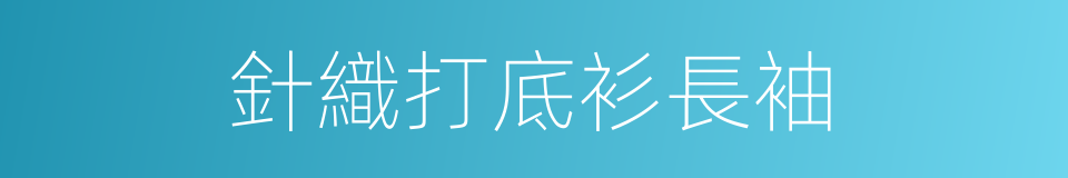 針織打底衫長袖的同義詞