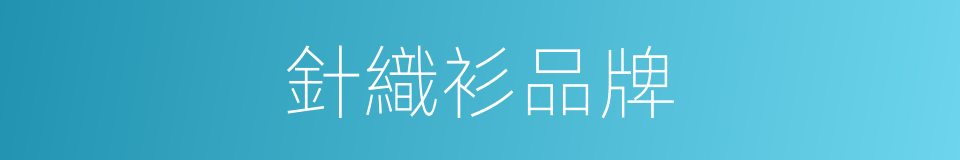 針織衫品牌的同義詞