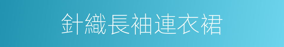 針織長袖連衣裙的同義詞