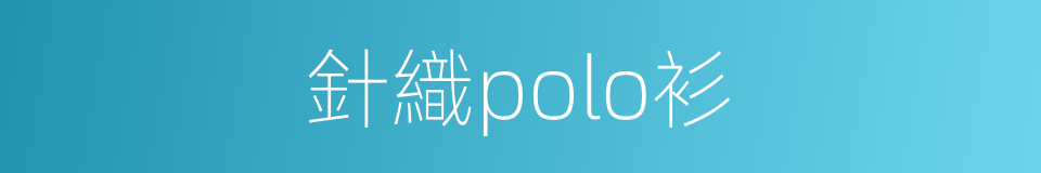 針織polo衫的同義詞