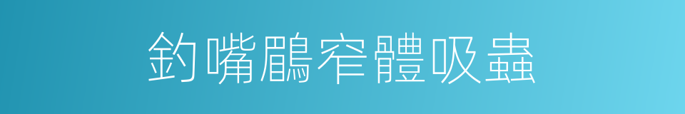 釣嘴鶥窄體吸蟲的同義詞