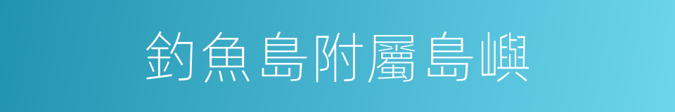 釣魚島附屬島嶼的同義詞