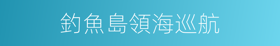 釣魚島領海巡航的同義詞