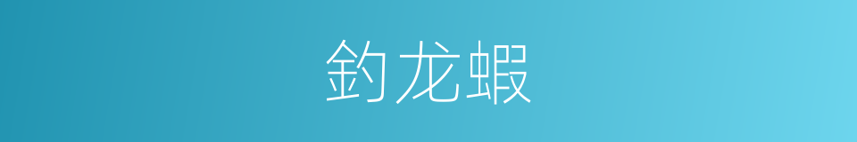 釣龙蝦的同義詞
