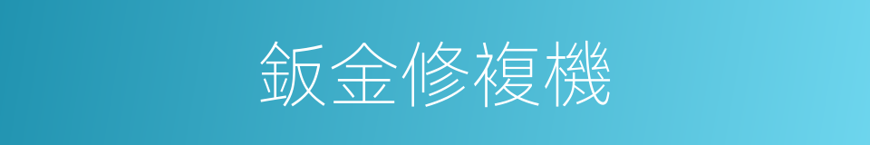 鈑金修複機的同義詞
