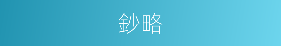 鈔略的意思