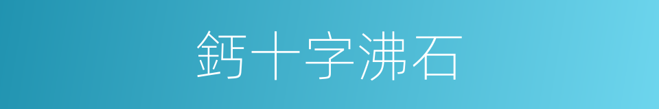鈣十字沸石的同義詞