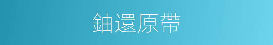 鈾還原帶的同義詞