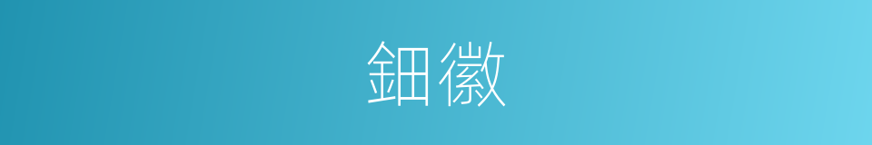 鈿徽的意思