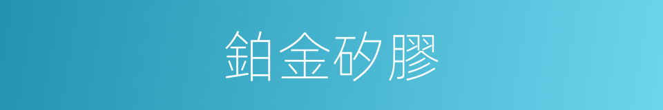 鉑金矽膠的同義詞
