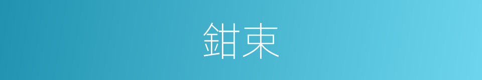 鉗束的意思