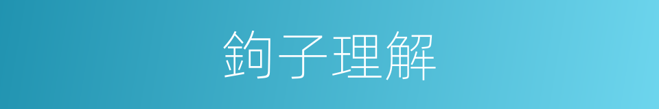 鉤子理解的同義詞
