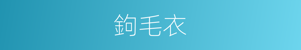 鉤毛衣的同義詞
