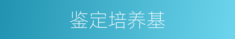 鉴定培养基的同义词