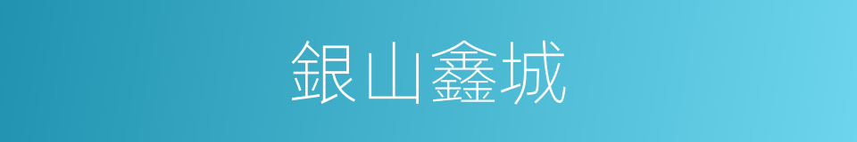 銀山鑫城的同義詞