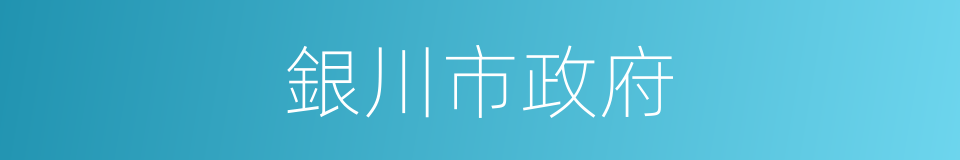 銀川市政府的同義詞