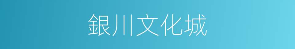 銀川文化城的同義詞