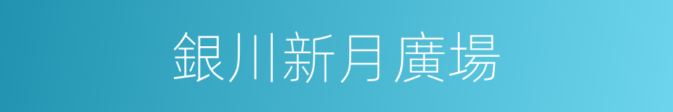 銀川新月廣場的同義詞