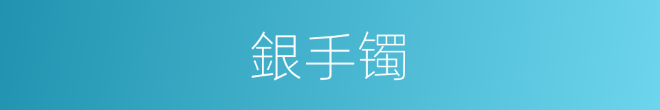 銀手镯的意思