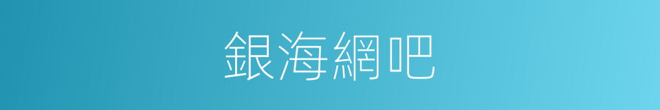 銀海網吧的同義詞