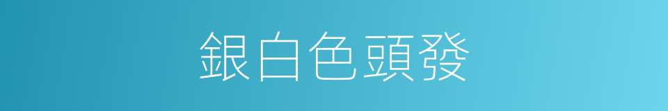 銀白色頭發的同義詞