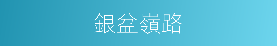 銀盆嶺路的同義詞