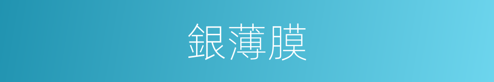 銀薄膜的同義詞
