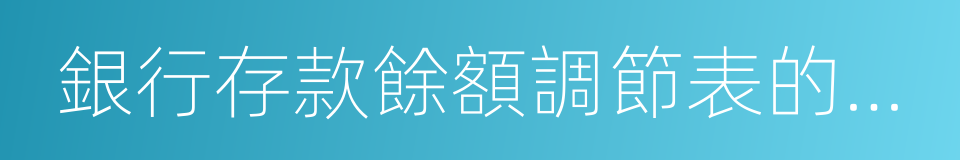 銀行存款餘額調節表的編制的同義詞