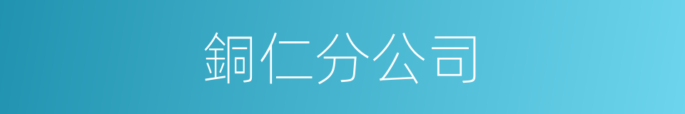 銅仁分公司的同義詞