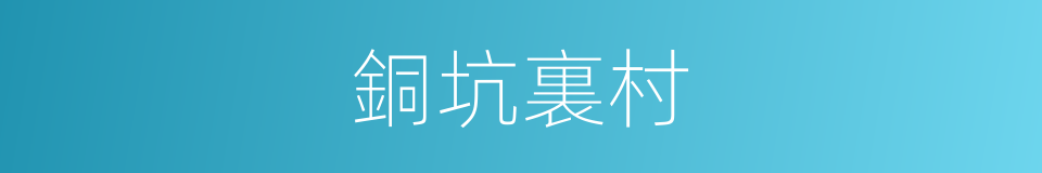 銅坑裏村的同義詞