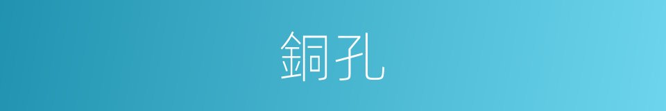 銅孔的同義詞