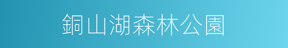 銅山湖森林公園的同義詞