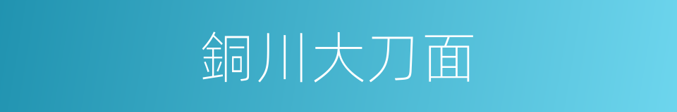 銅川大刀面的同義詞