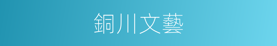 銅川文藝的同義詞