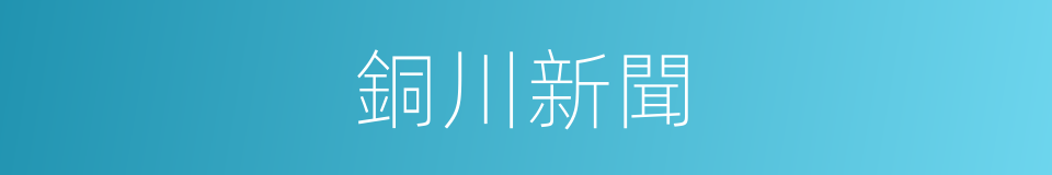 銅川新聞的同義詞