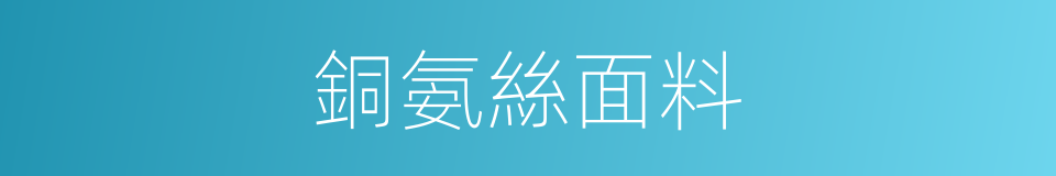 銅氨絲面料的同義詞