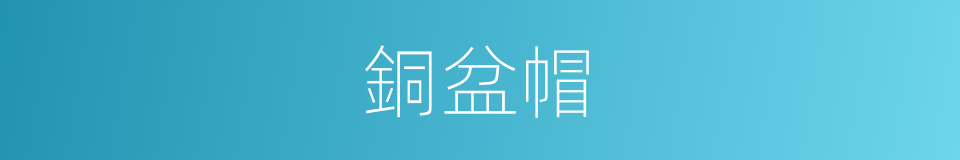銅盆帽的意思