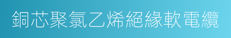 銅芯聚氯乙烯絕緣軟電纜的同義詞