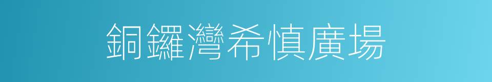 銅鑼灣希慎廣場的同義詞