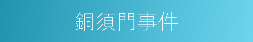 銅須門事件的同義詞