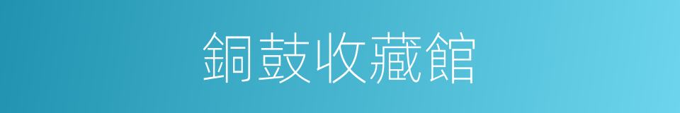 銅鼓收藏館的同義詞