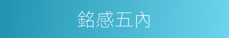 銘感五內的意思