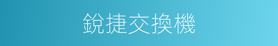 銳捷交換機的同義詞