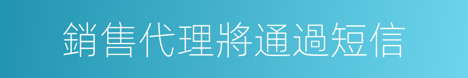 銷售代理將通過短信的同義詞