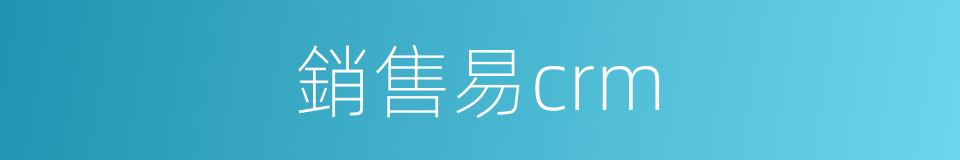 銷售易crm的同義詞