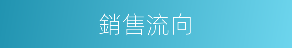 銷售流向的同義詞