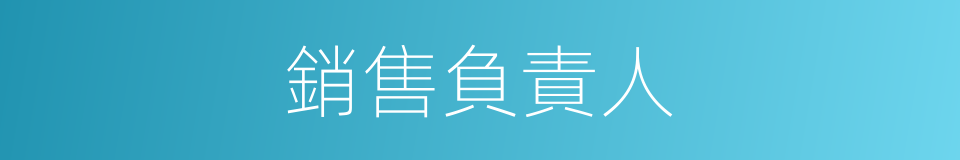 銷售負責人的同義詞