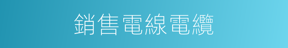 銷售電線電纜的同義詞